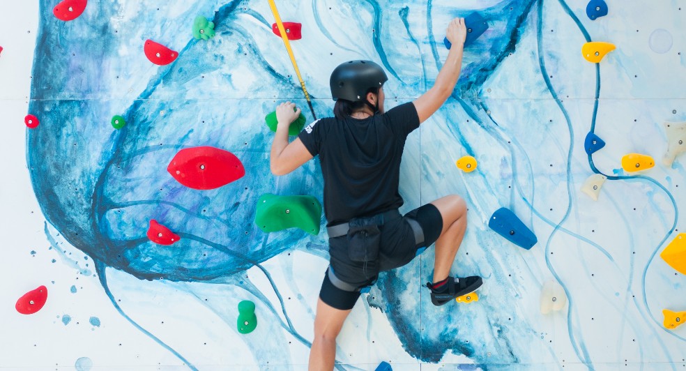 Climbing wall at Anantara Maldives Villas